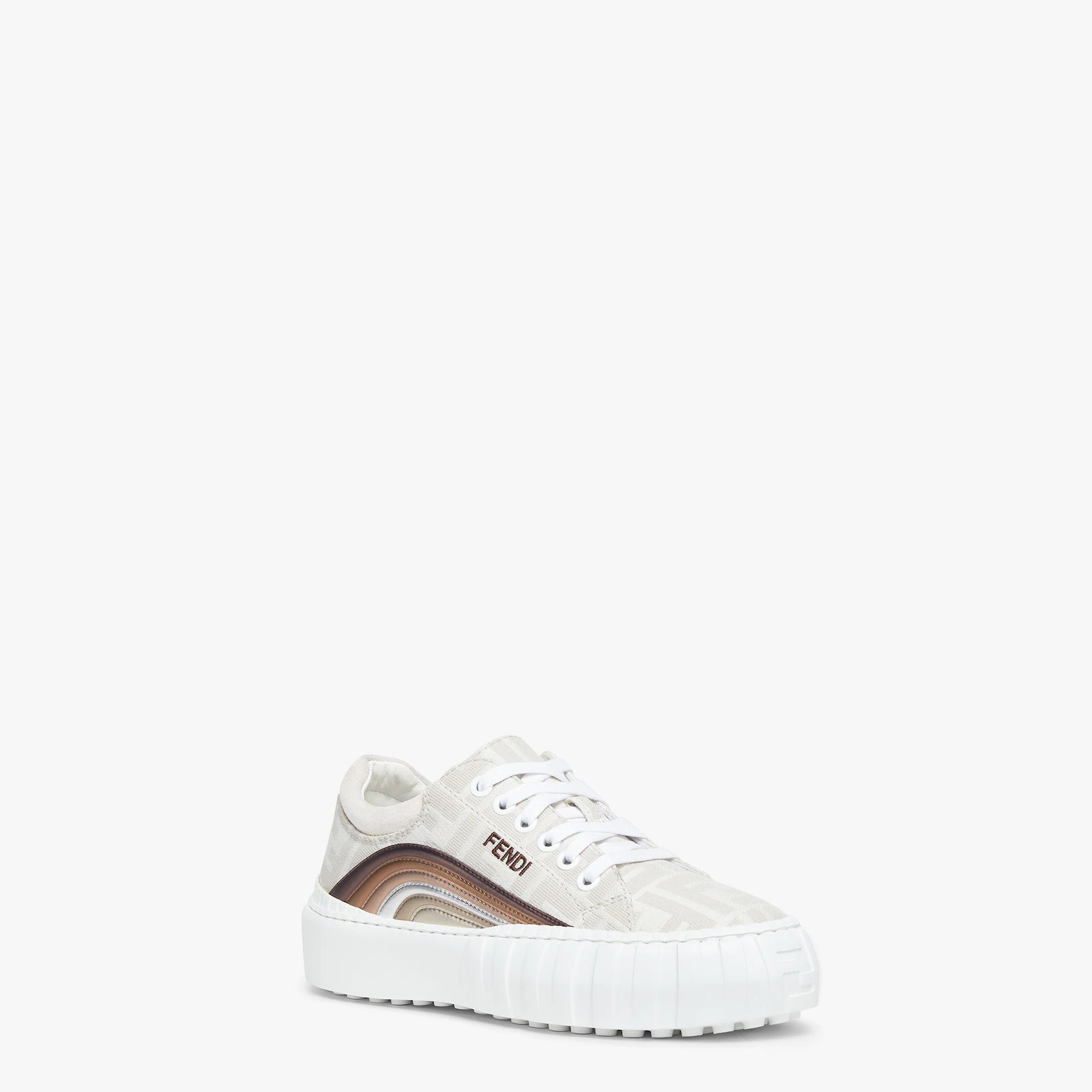 White fabric low-tops - 2