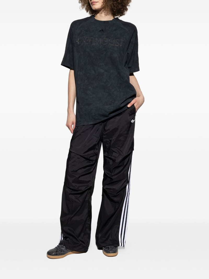 adidas rhinestone-embellishment cotton T-shirt outlook