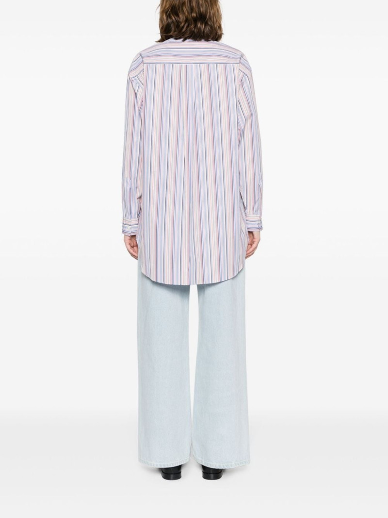 Pegaso-embroidered striped shirt 4
