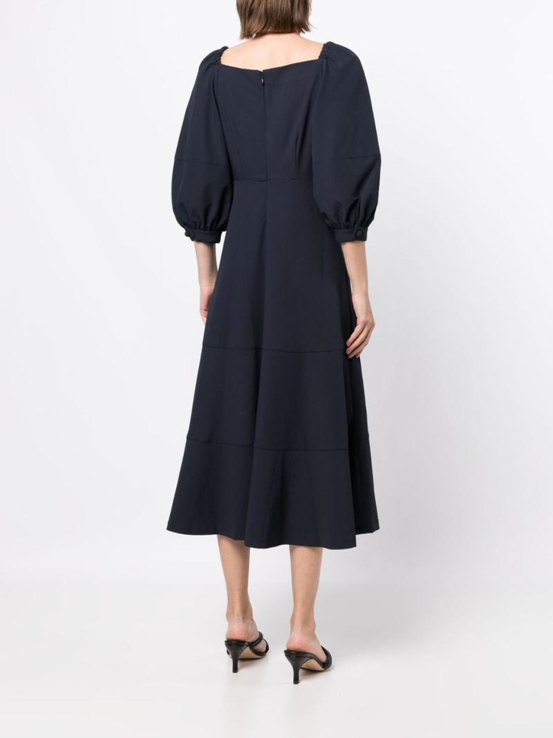 Kristina bishop-sleeves midi dress 4