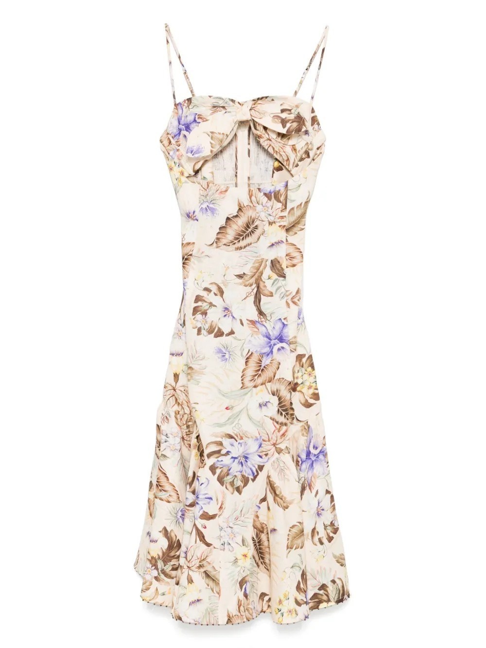 Coco Tie Front Midi Dress - 1