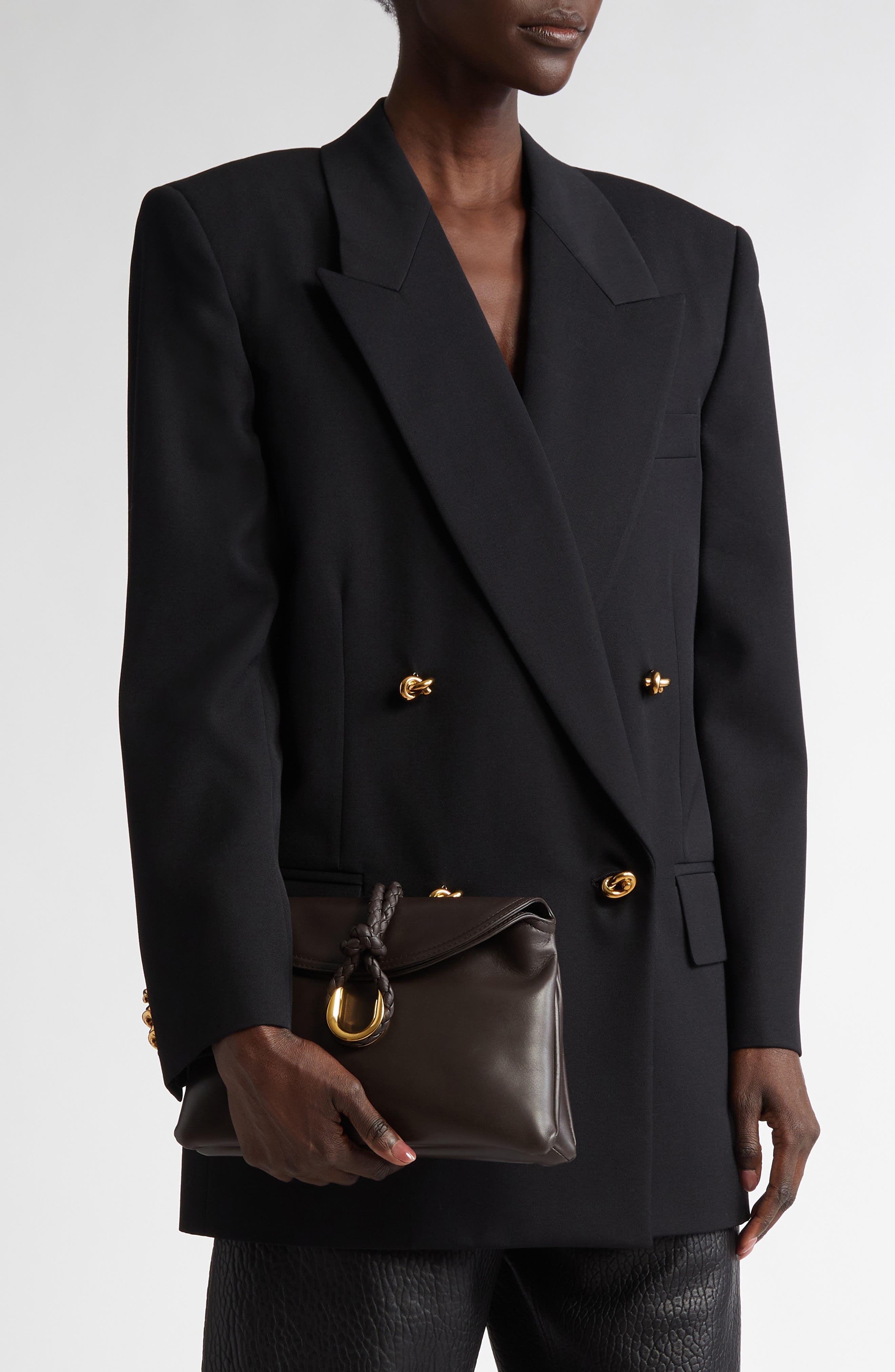 Bottega Veneta Small Liberta Leather Shoulder Bag in 2190 Fondant-M Brass at Nordstrom - 3