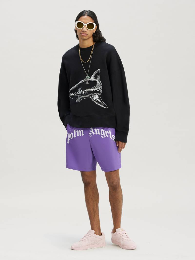 Palm Angels Curved Logo Swim Short outlook