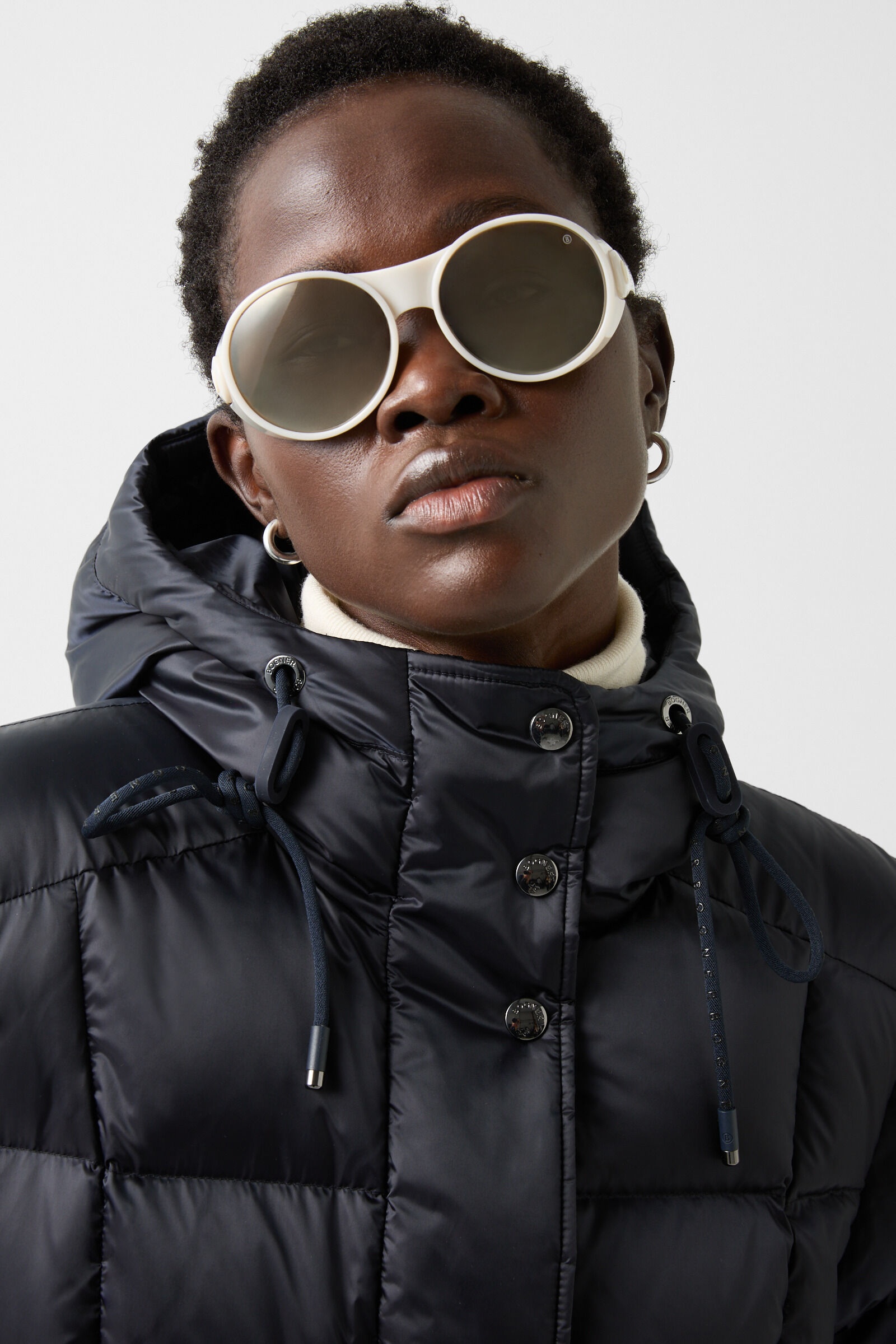 Fanja Down coat in Navy blue - 4