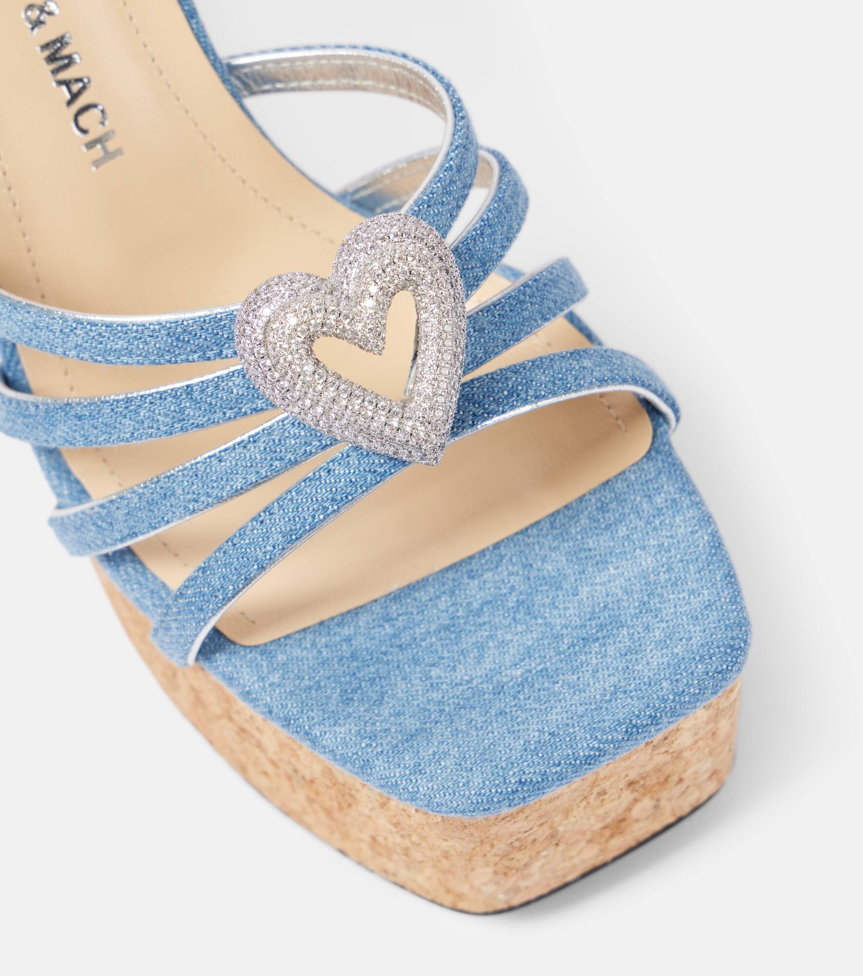Double Heart denim wedges - 5