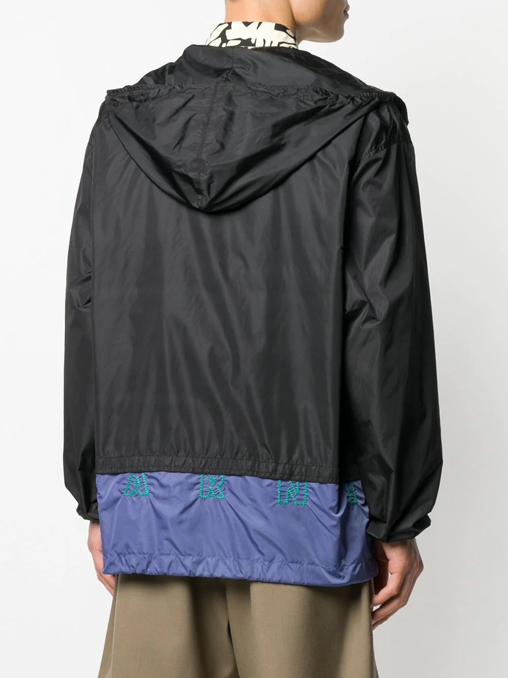 embroidered logo panelled windbreaker - 4