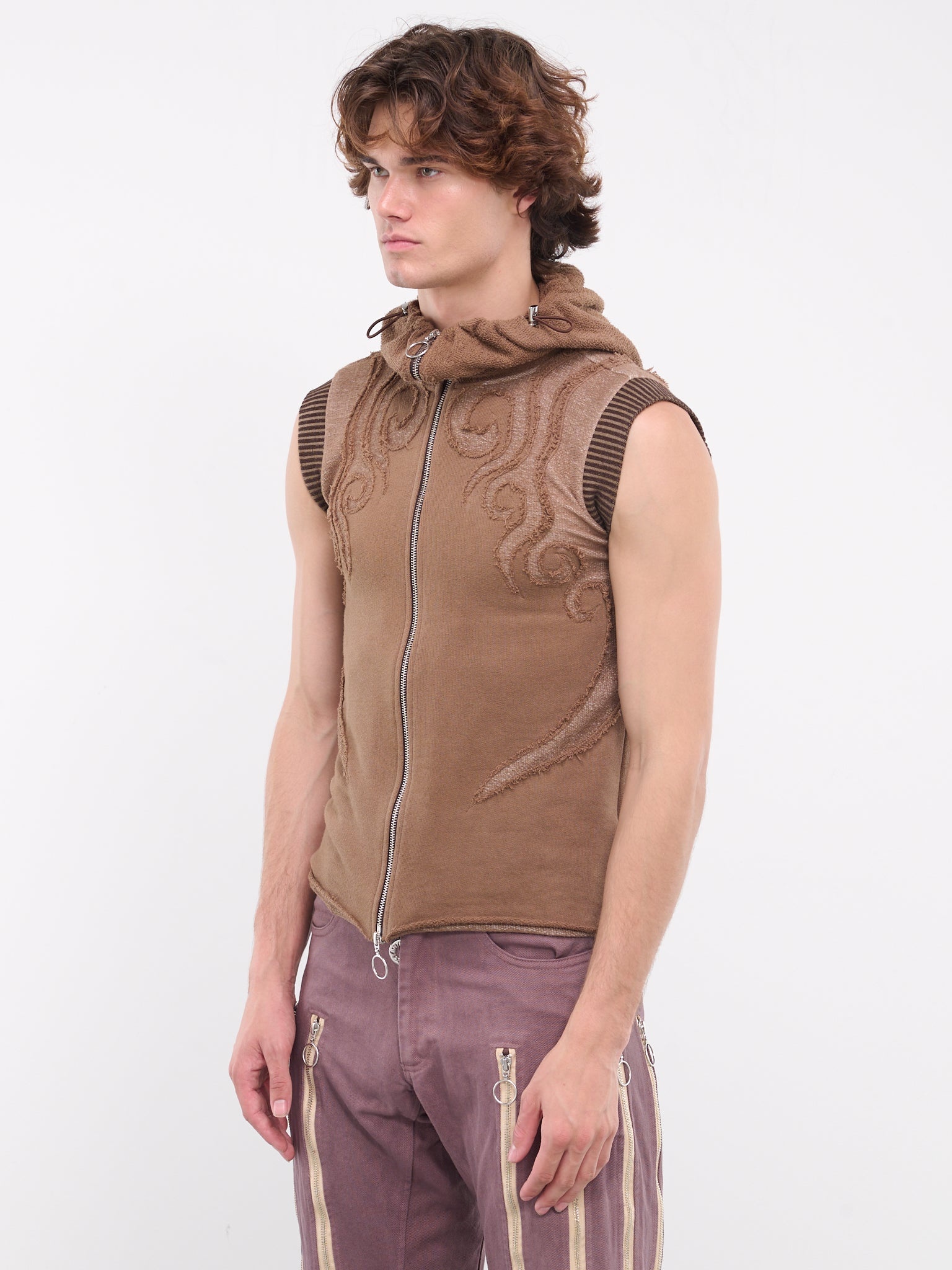 Appliqué Jersey Hooded Vest - 2