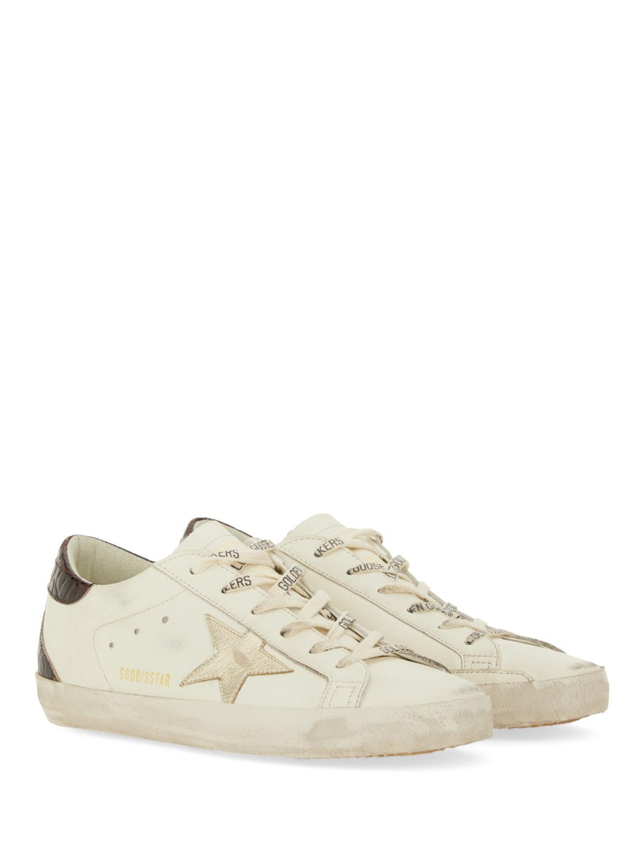 LEATHER SUPER STAR SNEAKER WITH COCONUT PRINT HEEL DETAIL - 2