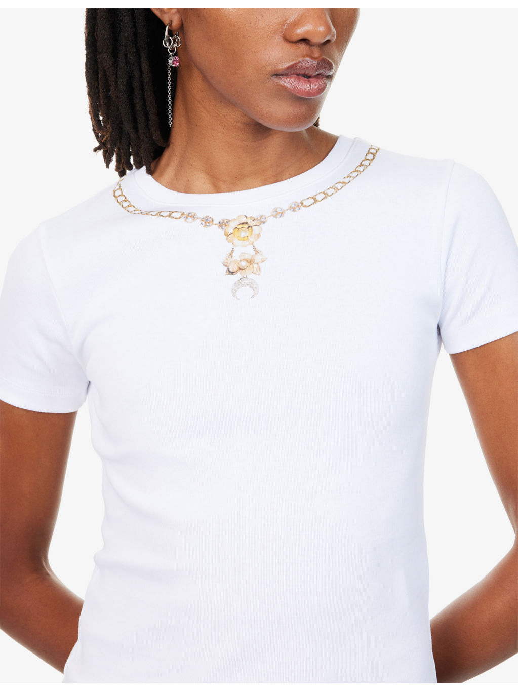 Trompe L'Oeil Jewelry Slim-Fit Cotton-Jersey T-Shirt - 5