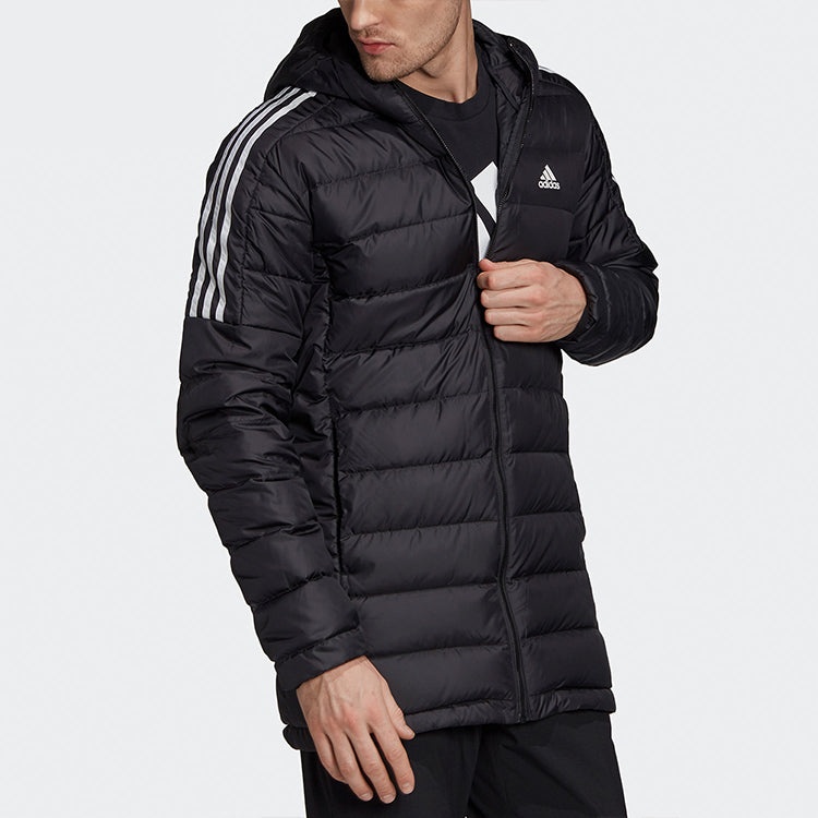 adidas adidas Logo Print Casual Cap Sports Down Jacket Men's Black