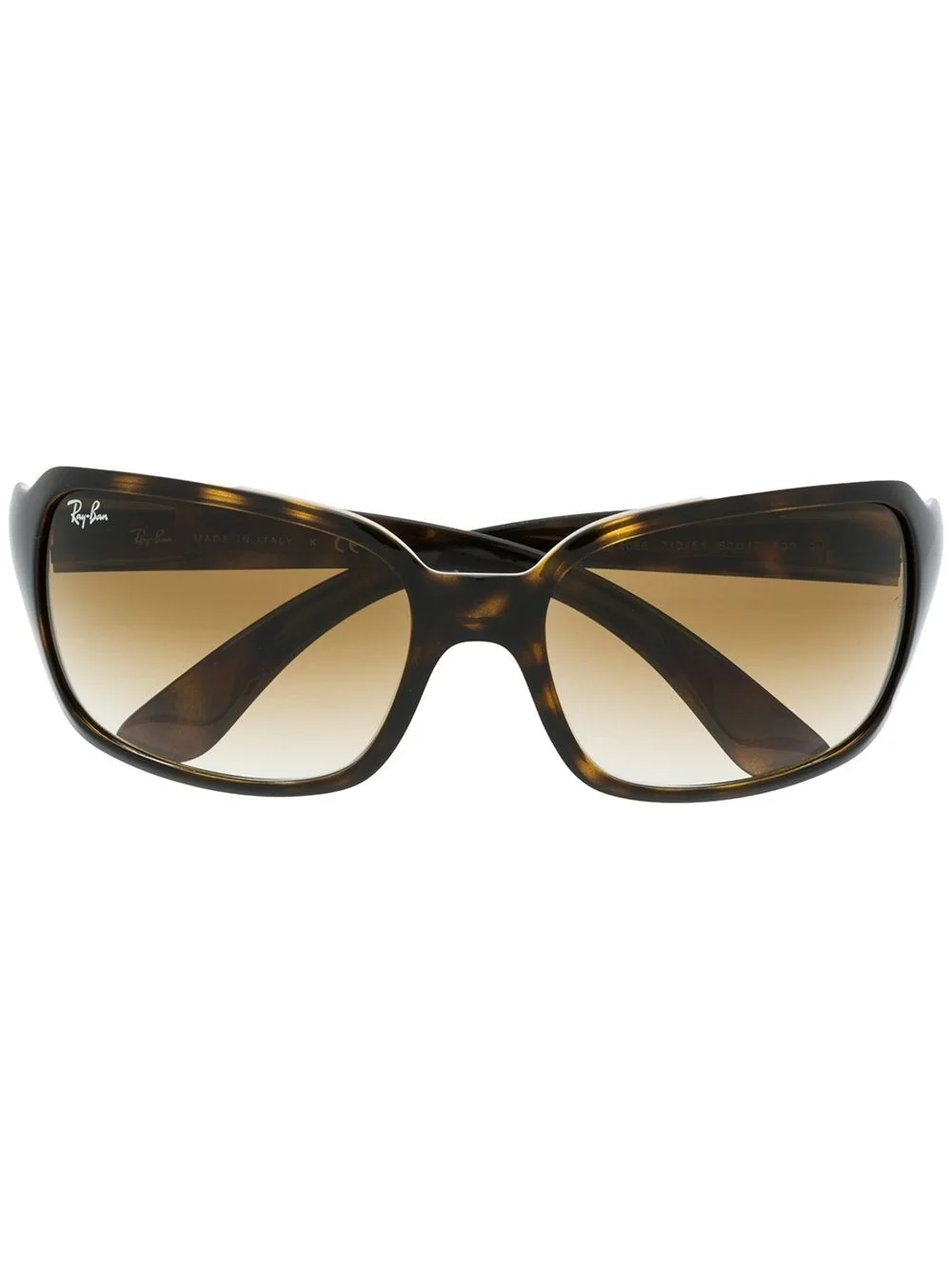 tortoiseshell wide frame sunglasses - 1