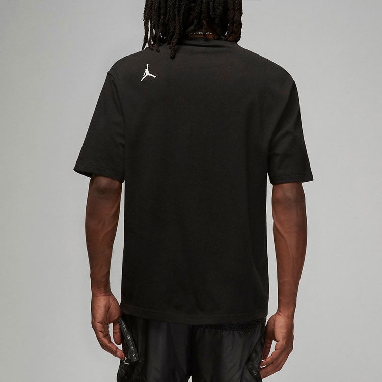 Air Jordan 23 Engineered Casual Breathable Large Logo Printing Round Neck Short Sleeve Black DO8895- - 4