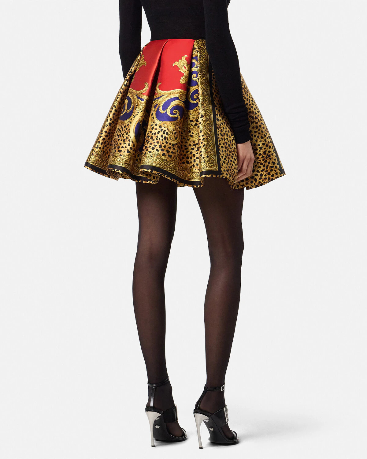 Cheetah Barocco Silk Duchesse Ballet Skirt - 5