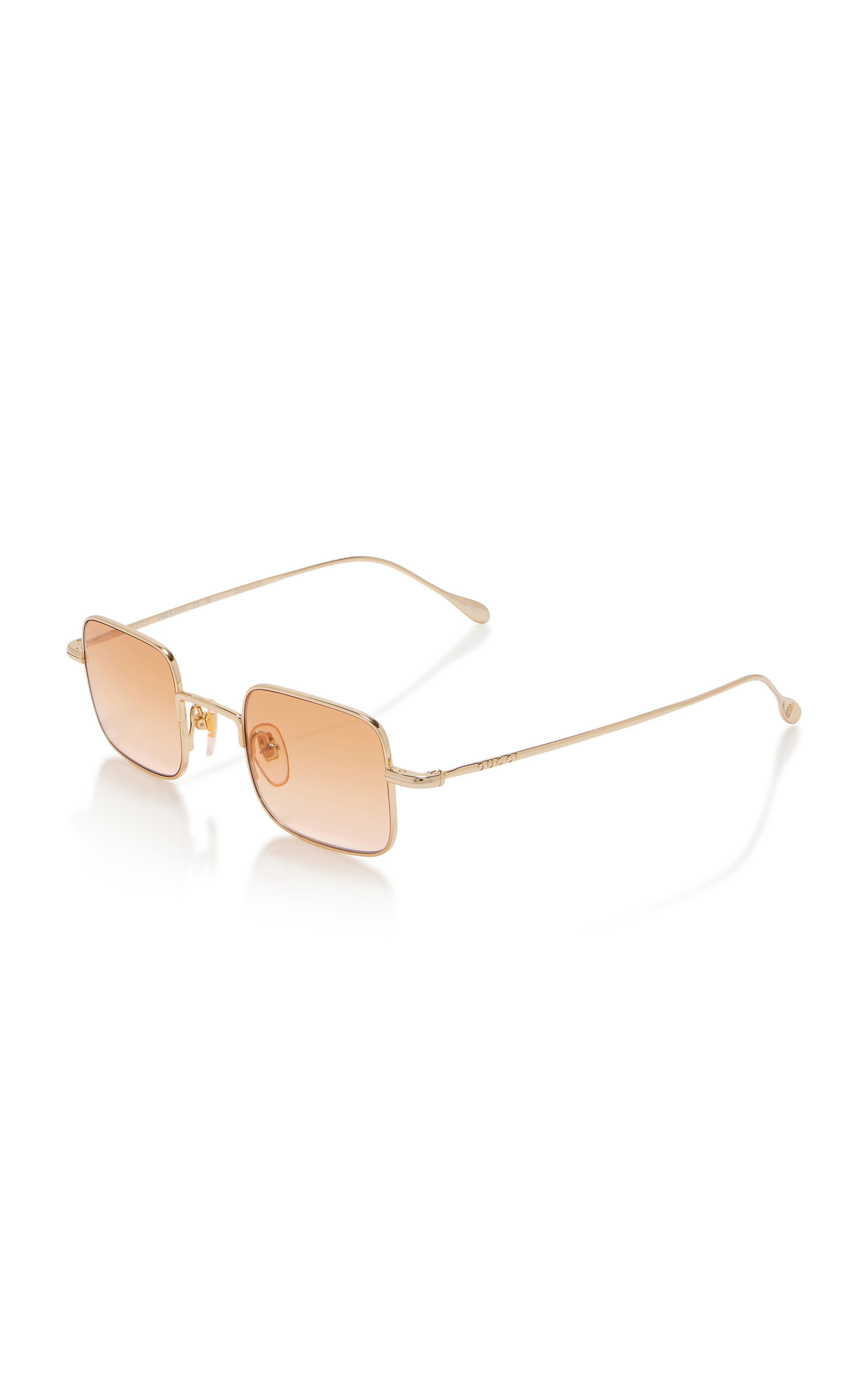 Square-Frame Metal Sunglasses orange - 3