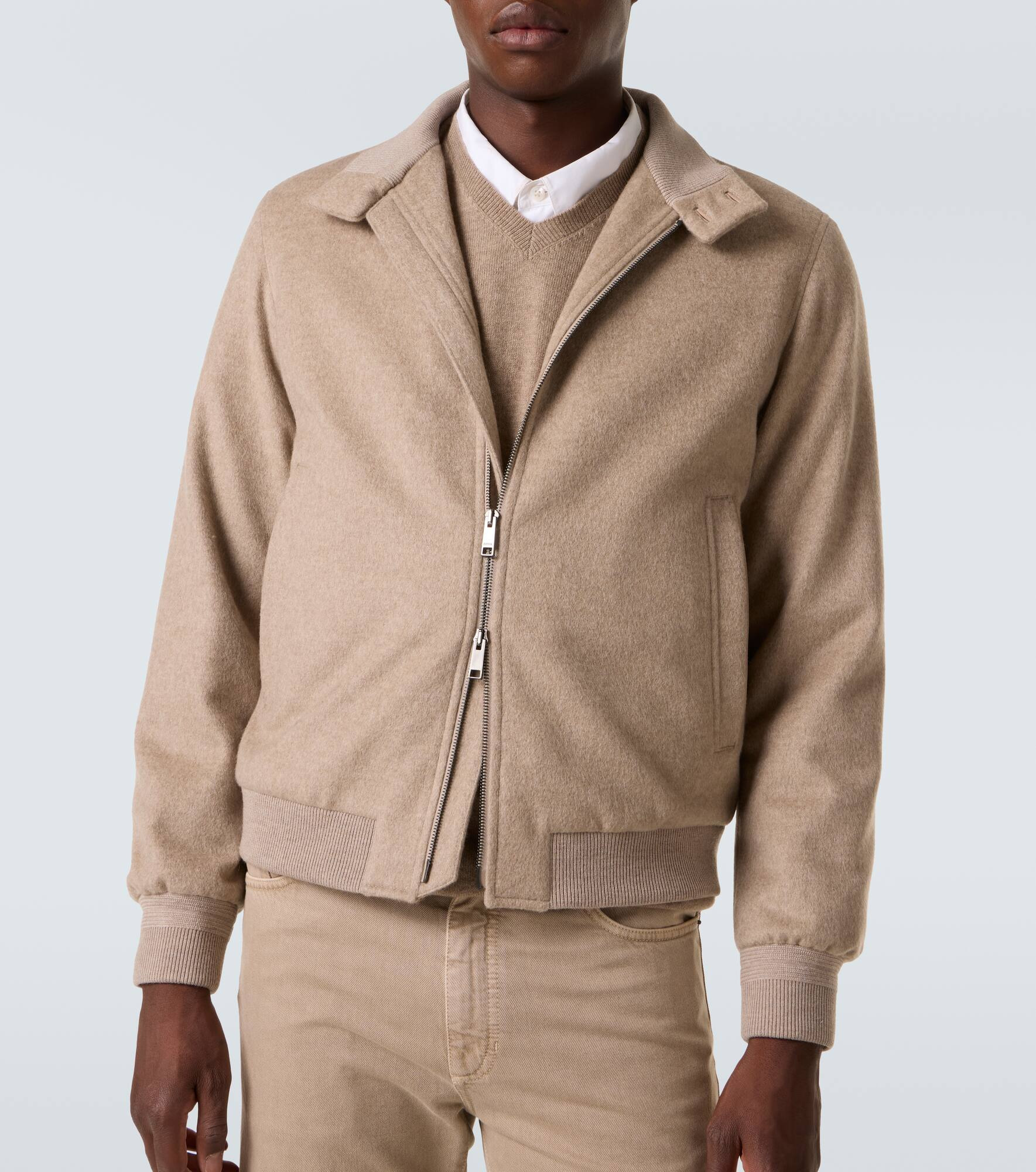 Cashmere bomber jacket - 5