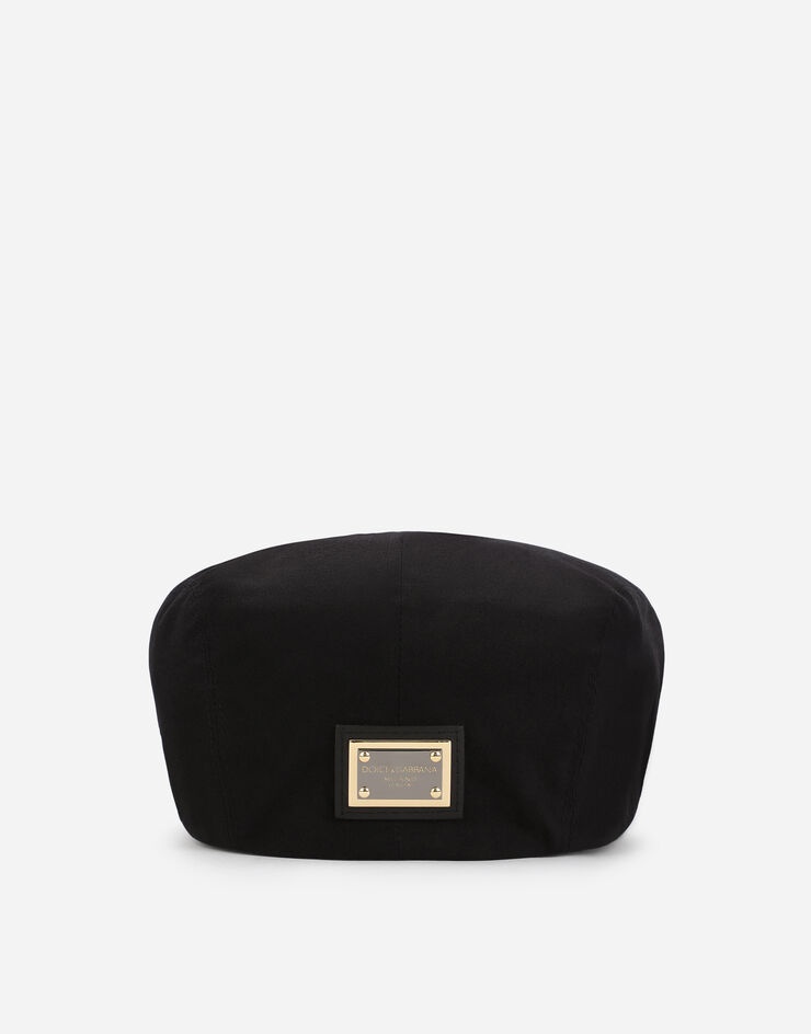 Stretch cotton gabardine flat cap - 2