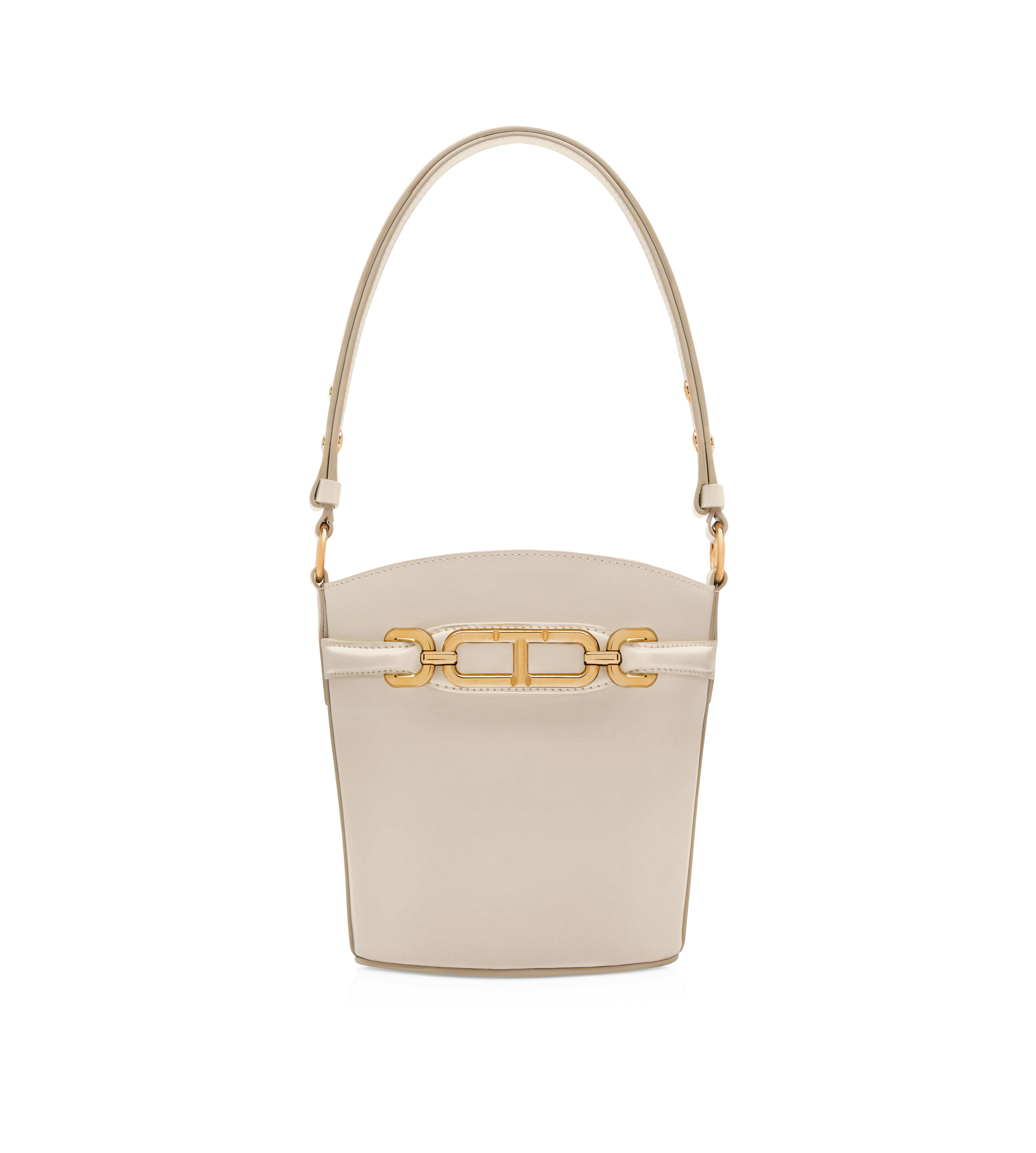 PALMELLATO-EFFECT LEATHER WHITNEY SMALL BUCKET BAG - 1
