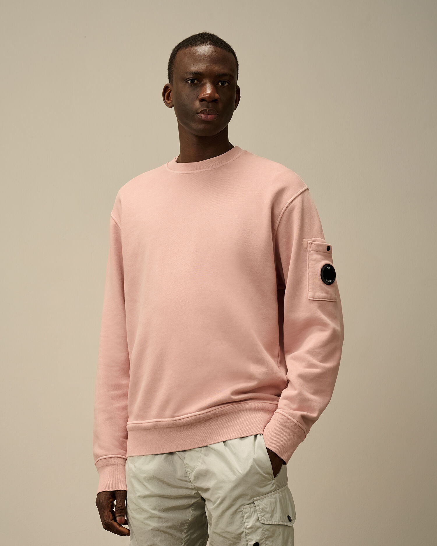 Cotton Diagonal Fleece Crewneck Sweatshirt - 2