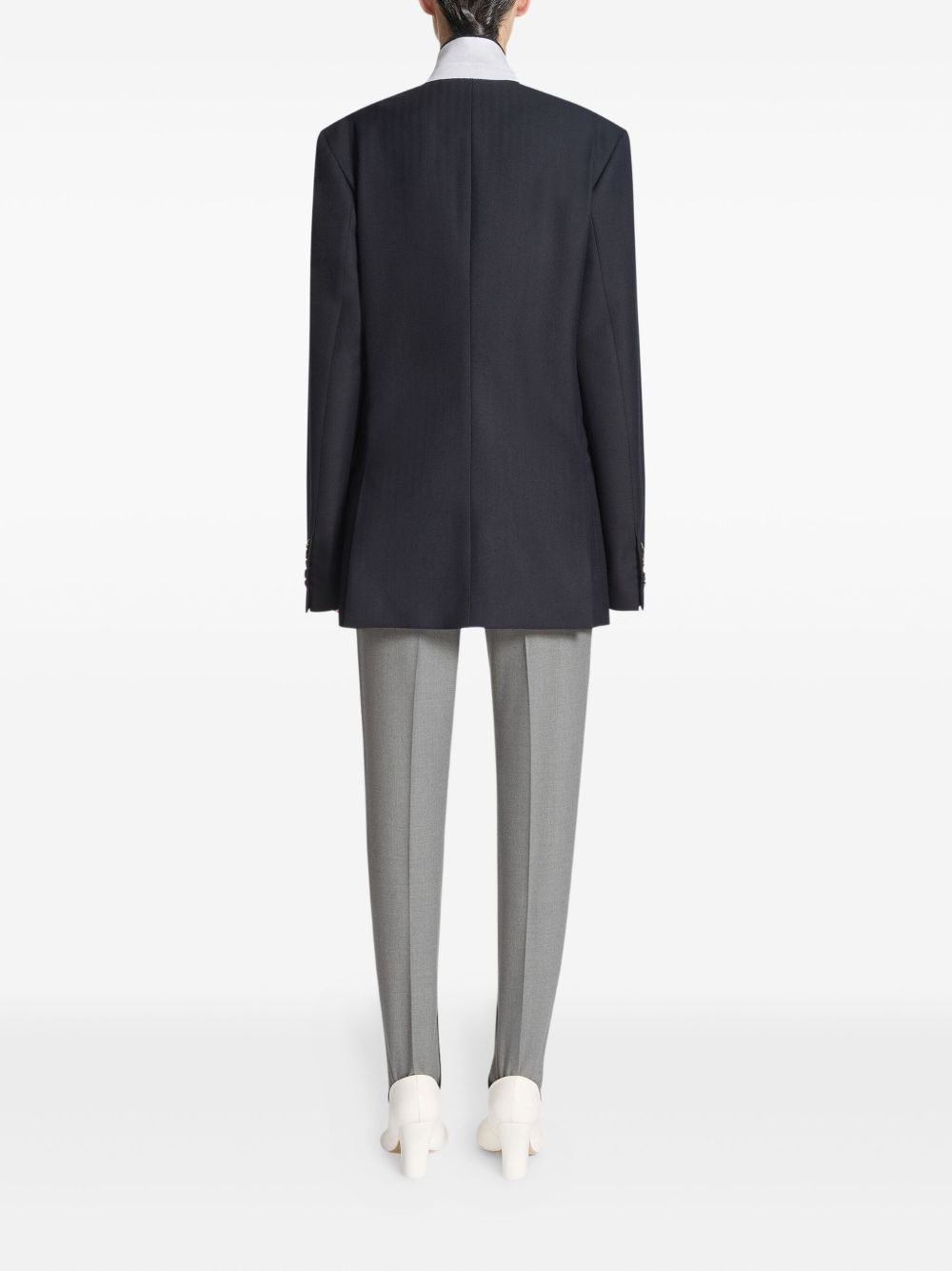 double-breasted wool blazer - 4