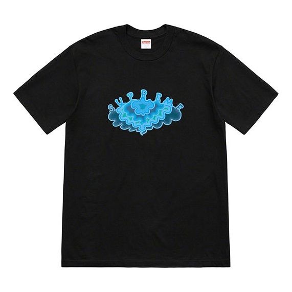 Supreme SS19 Cloud Tee clouds Pattern Short Sleeve Unisex Black SUP-SS19-10508 - 1