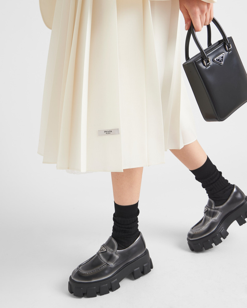 Prada Monolith ombré brushed leather loafers outlook