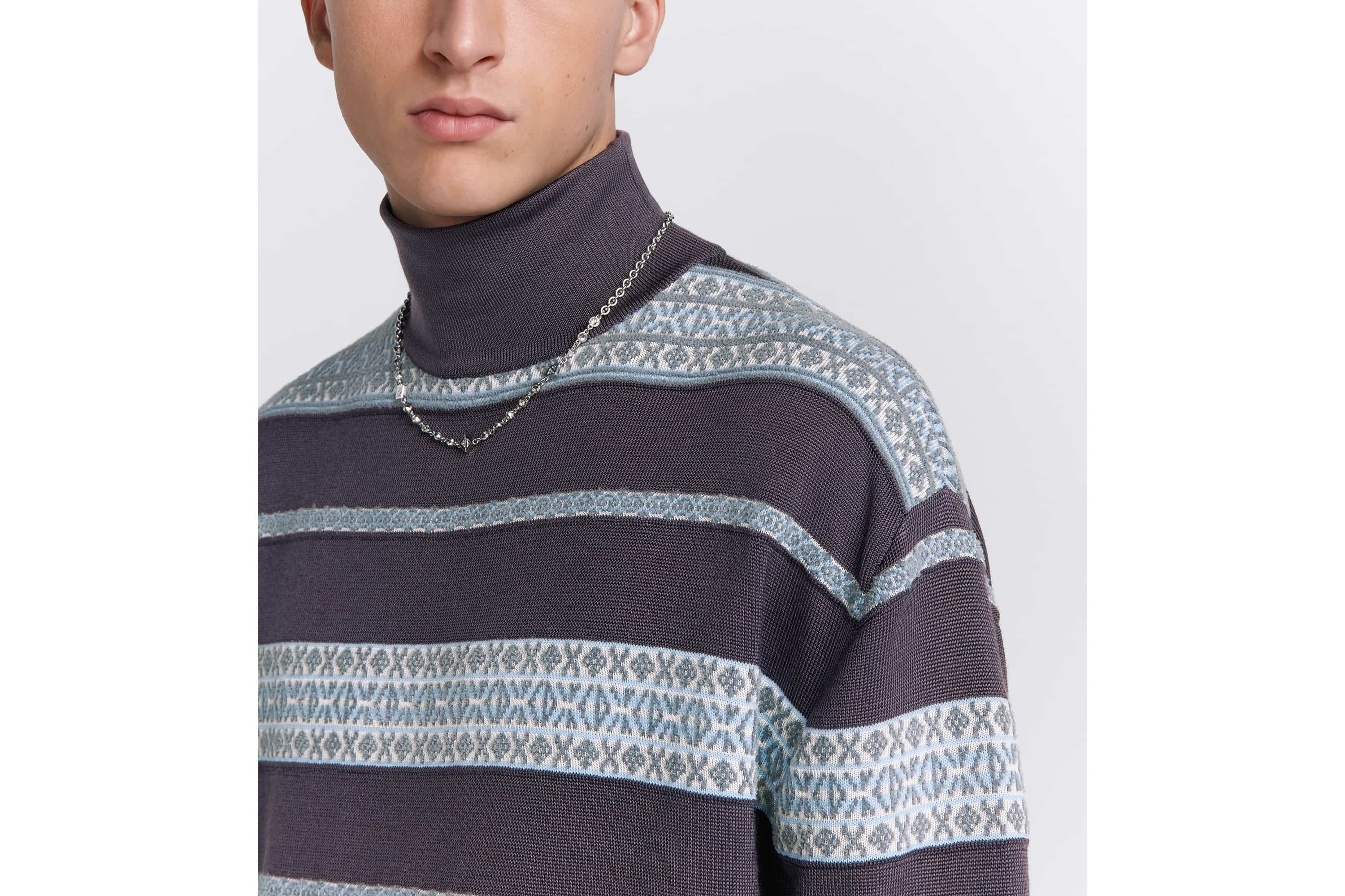 CD Diamond Mock Neck Sweater - 4