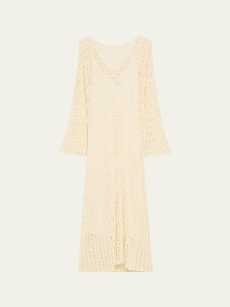 Jemmy Open Knit Long-Sleeve Midi Dress 1