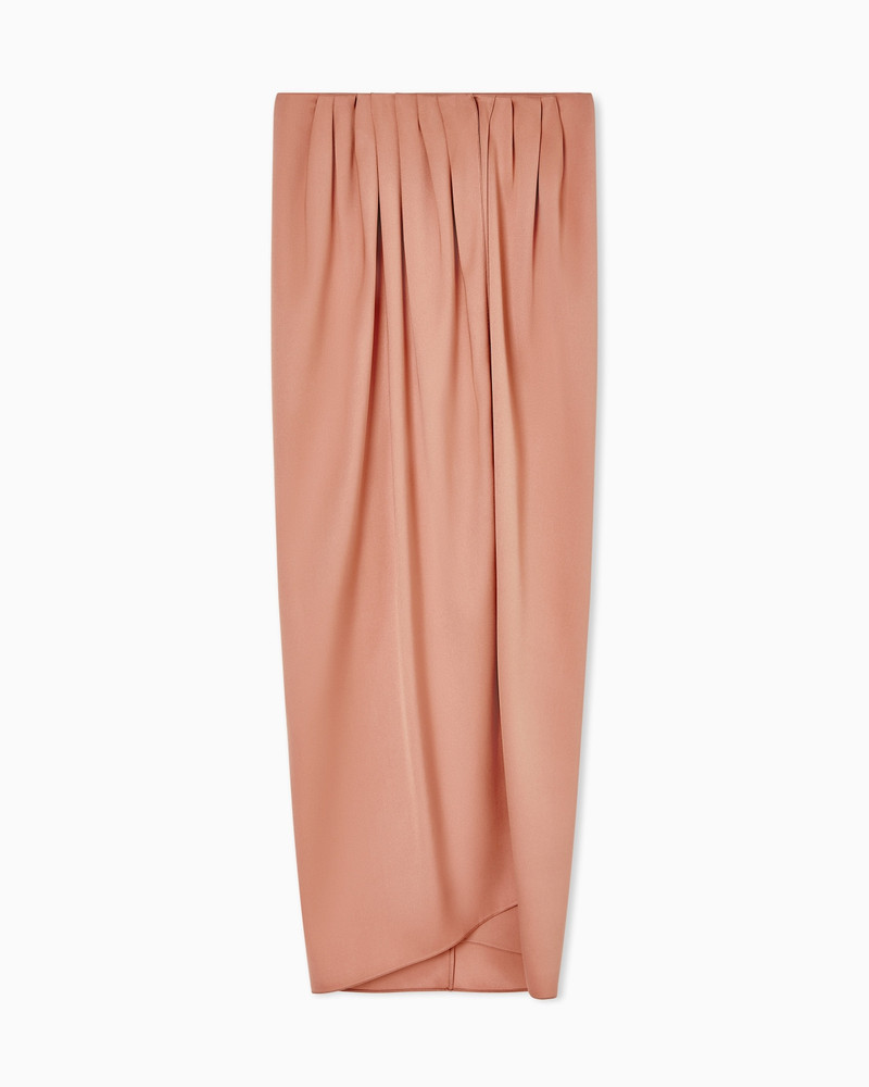 LONG SILK WRAP SKIRT 1