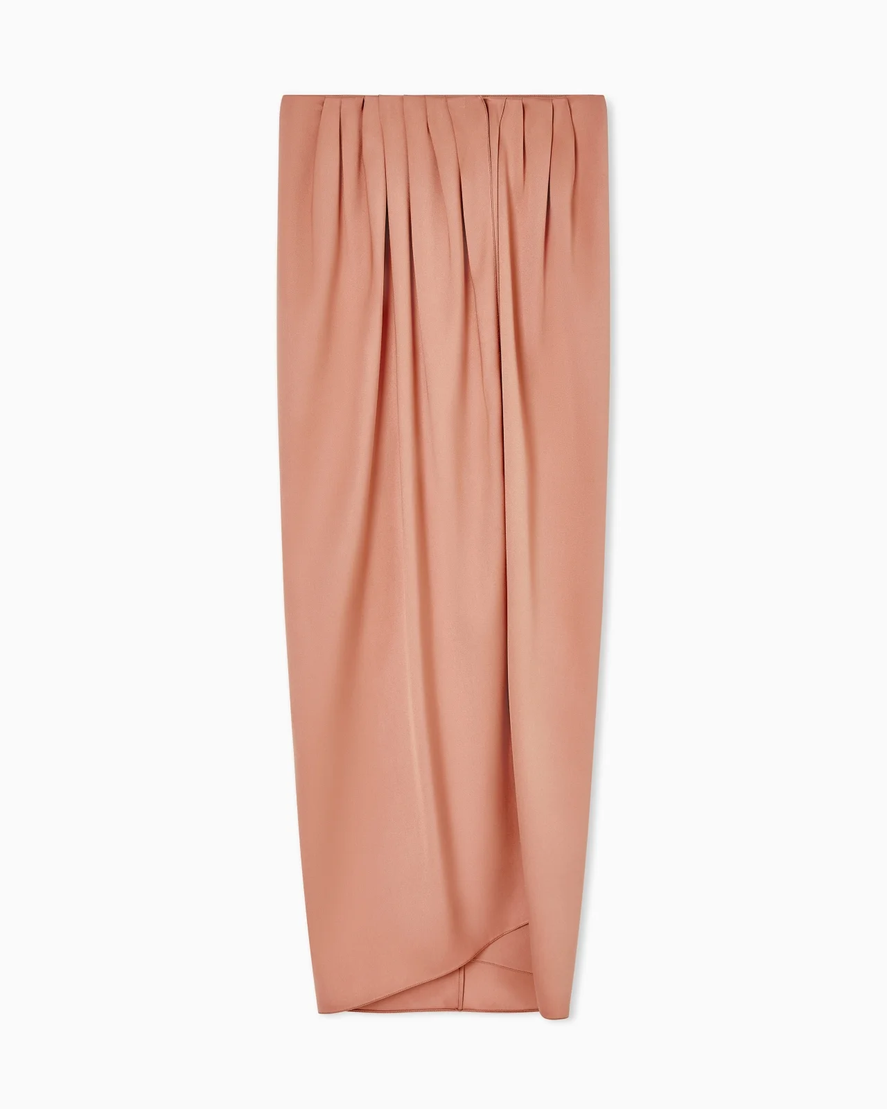 LONG SILK WRAP SKIRT - 1