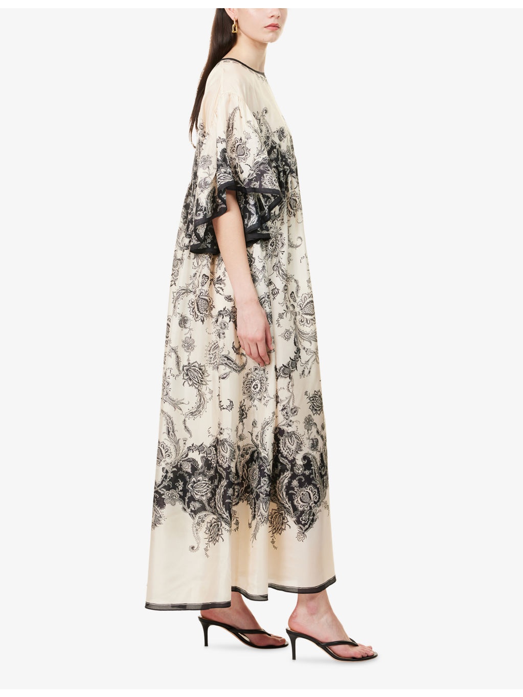 Rhiannon Floral Silk Maxi Dress - 3