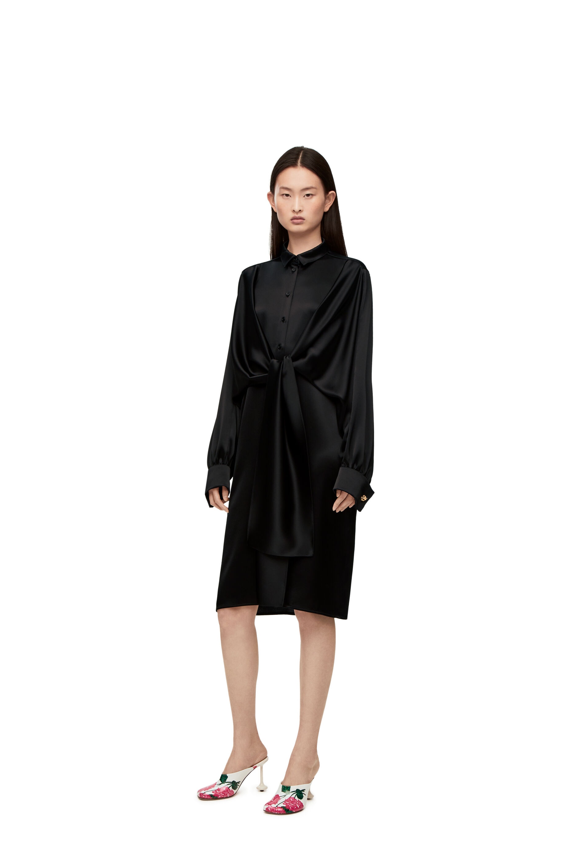 Knot dress in crepe satin - 2
