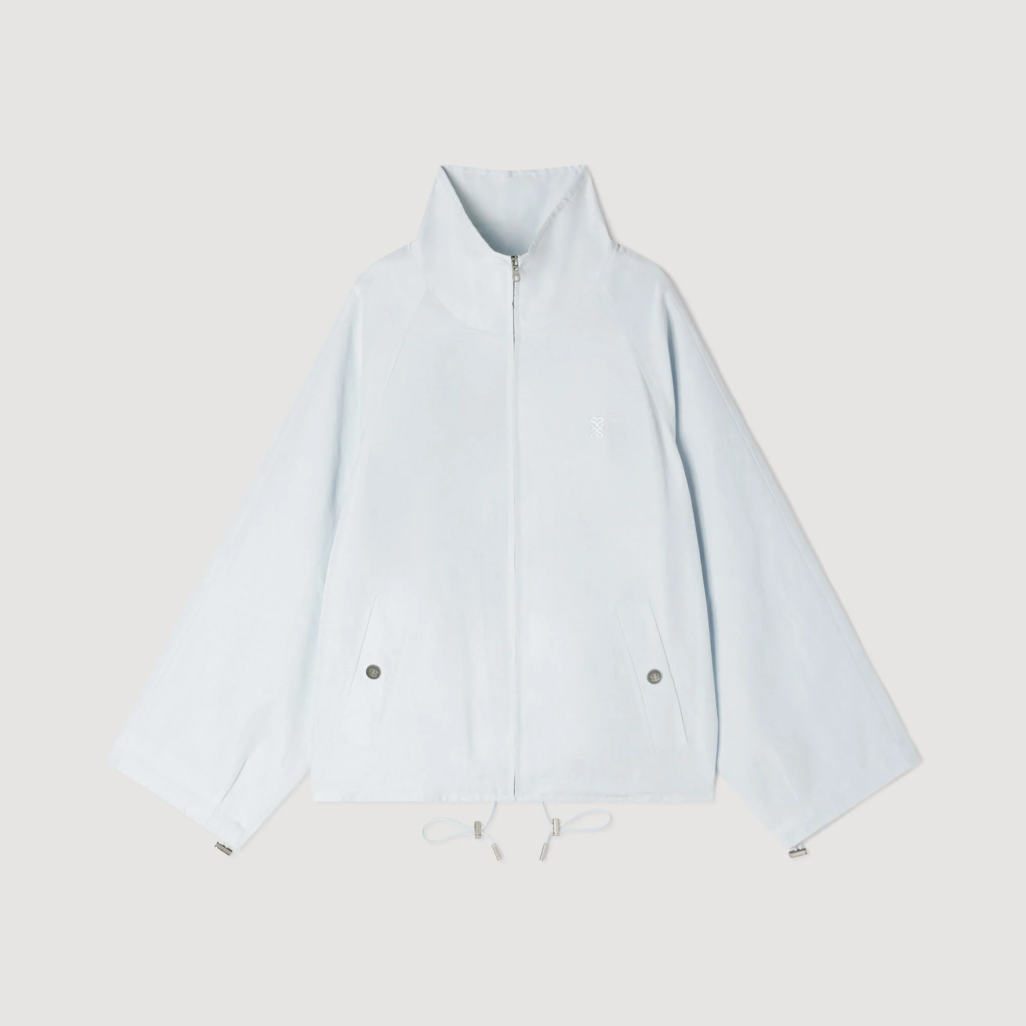 EMBROIDERED COLLAR OVERSIZED JACKET - 1