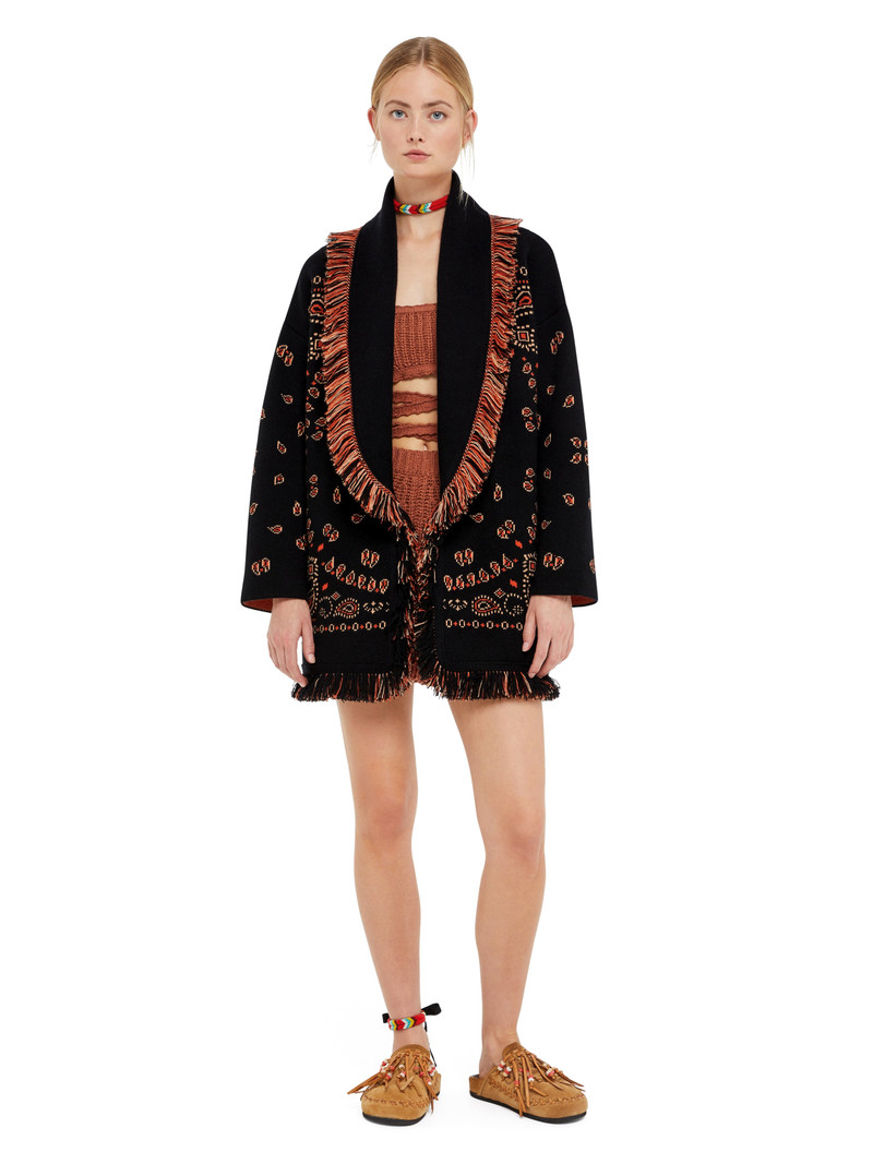 Alanui Bandana Jacquard Cardigan outlook