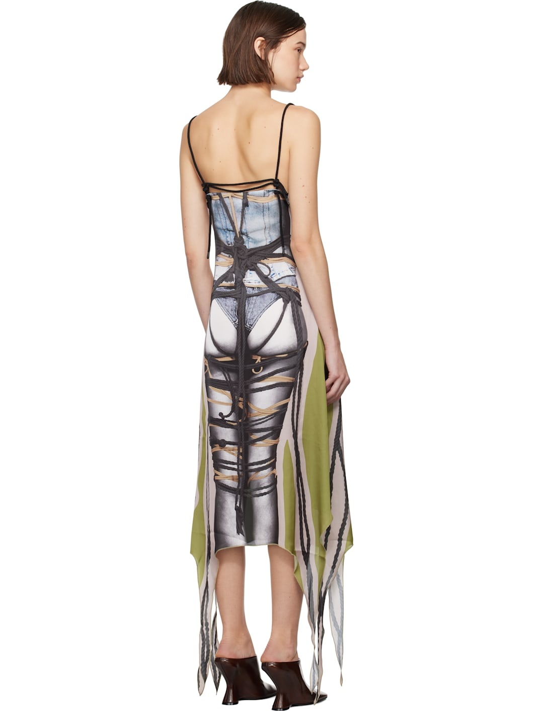 Multicolor Bondage Print Midi Dress - 3
