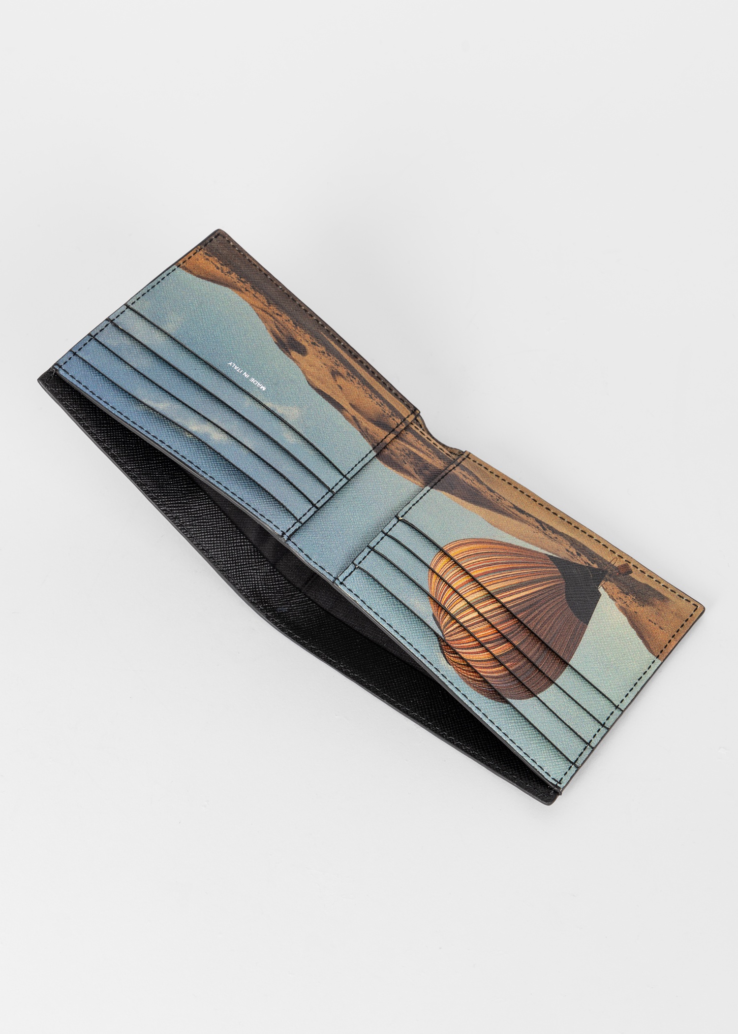 Black 'Signature Stripe Balloon' Interior Billfold Wallet - 4