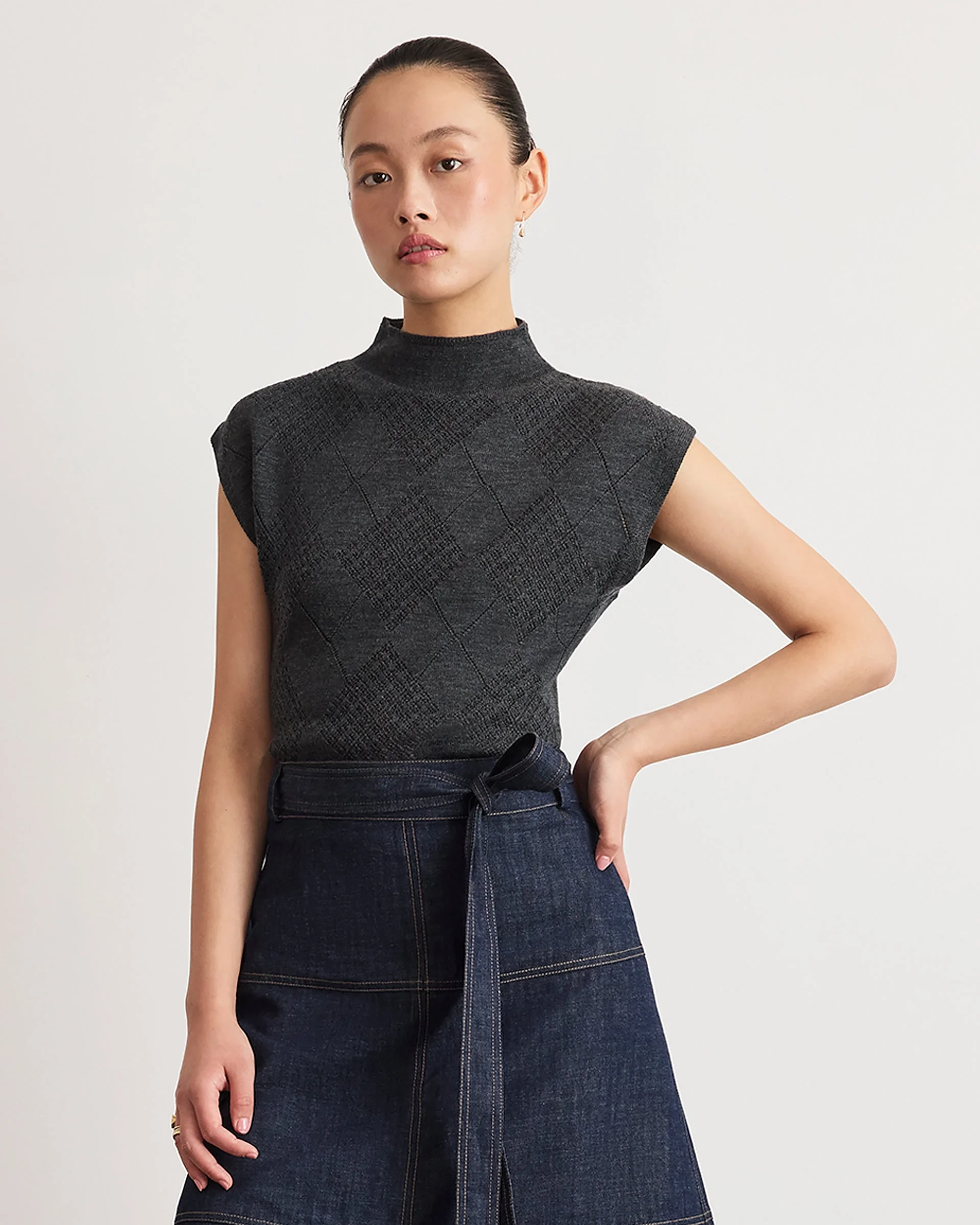 ADRIEN ARGYLE POINTELLE TURTLENECK - 1
