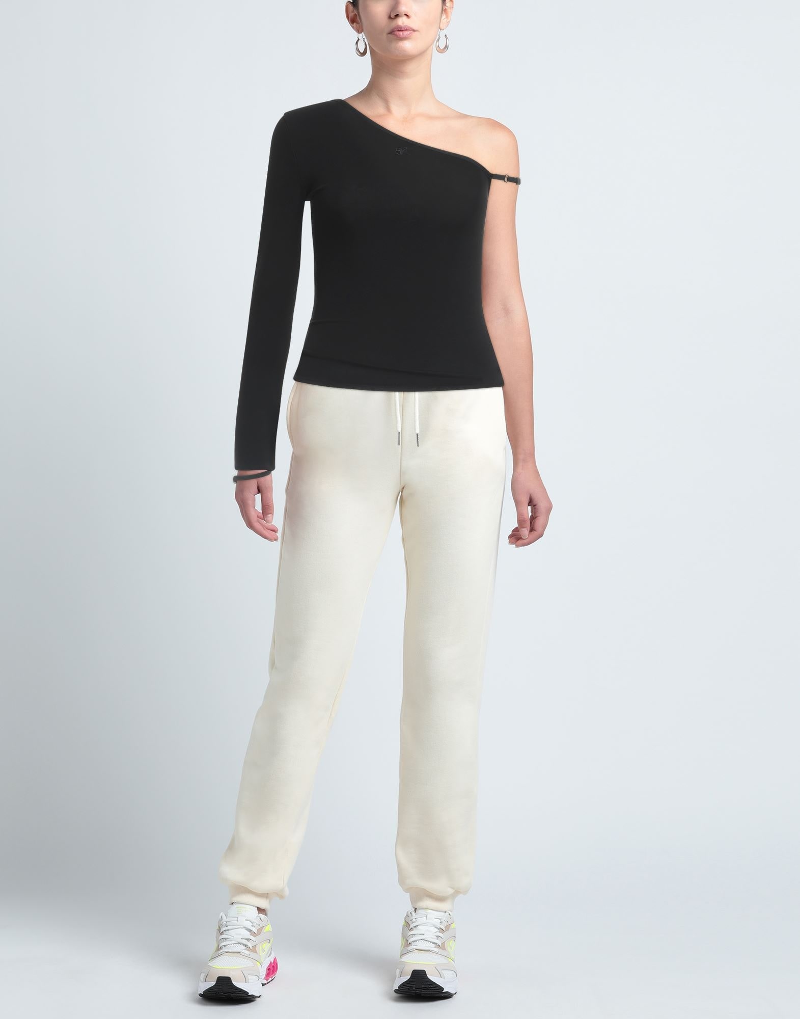 Black Women's One-shoulder Top - 2