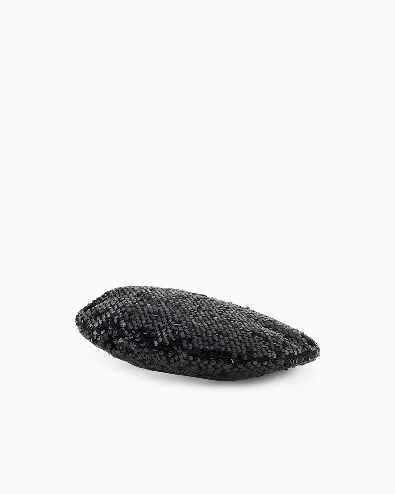 EMPORIO ARMANI CHENILLE BERET WITH ALL-OVER SEQUINS outlook