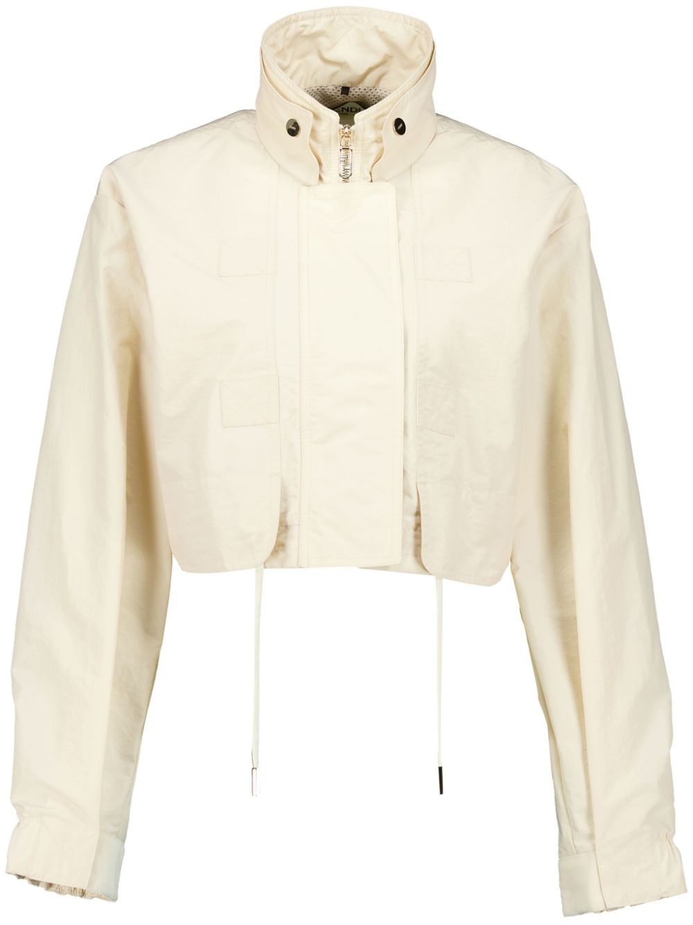 stand-up collar cropped jacket - 1