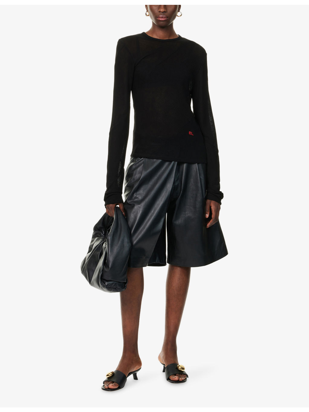 Spiral Embroidered-Logo Knit Top - 2
