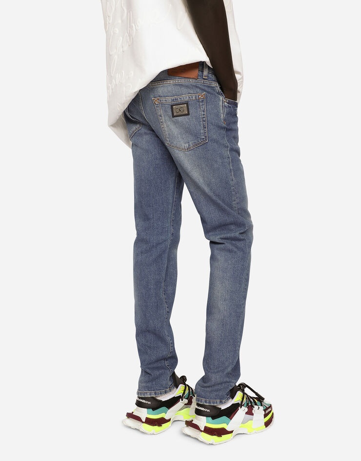 Stretch skinny jeans with small abrasions - 4