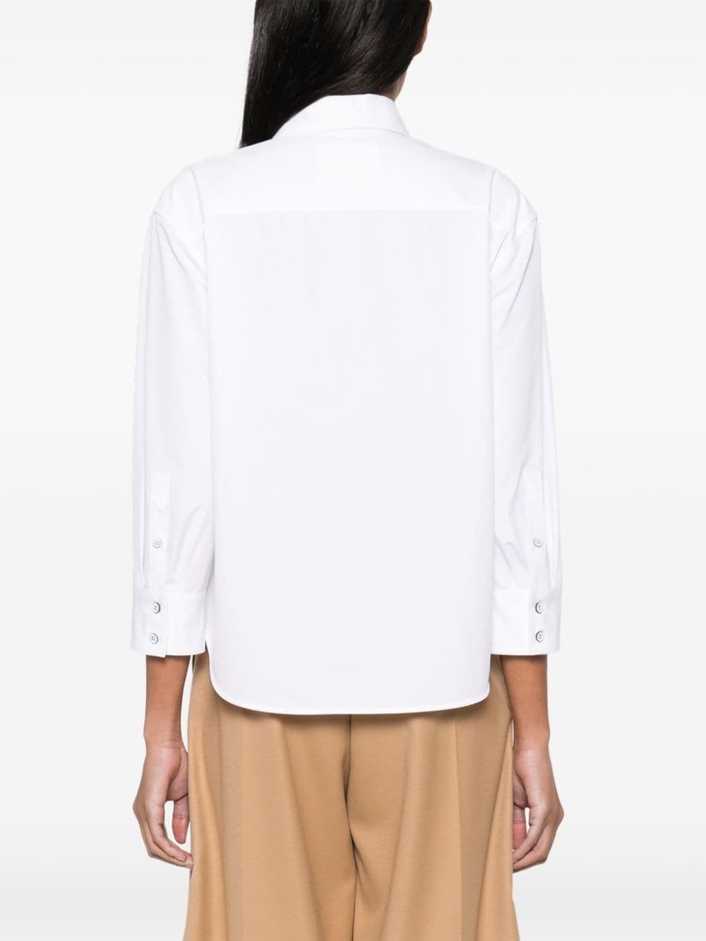 pointed-collar poplin shirt - 4