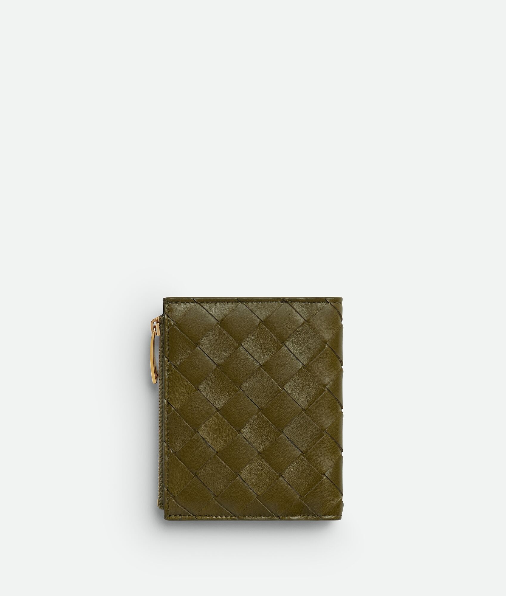 Bottega Veneta Small Intrecciato Bi-Fold Zip Wallet