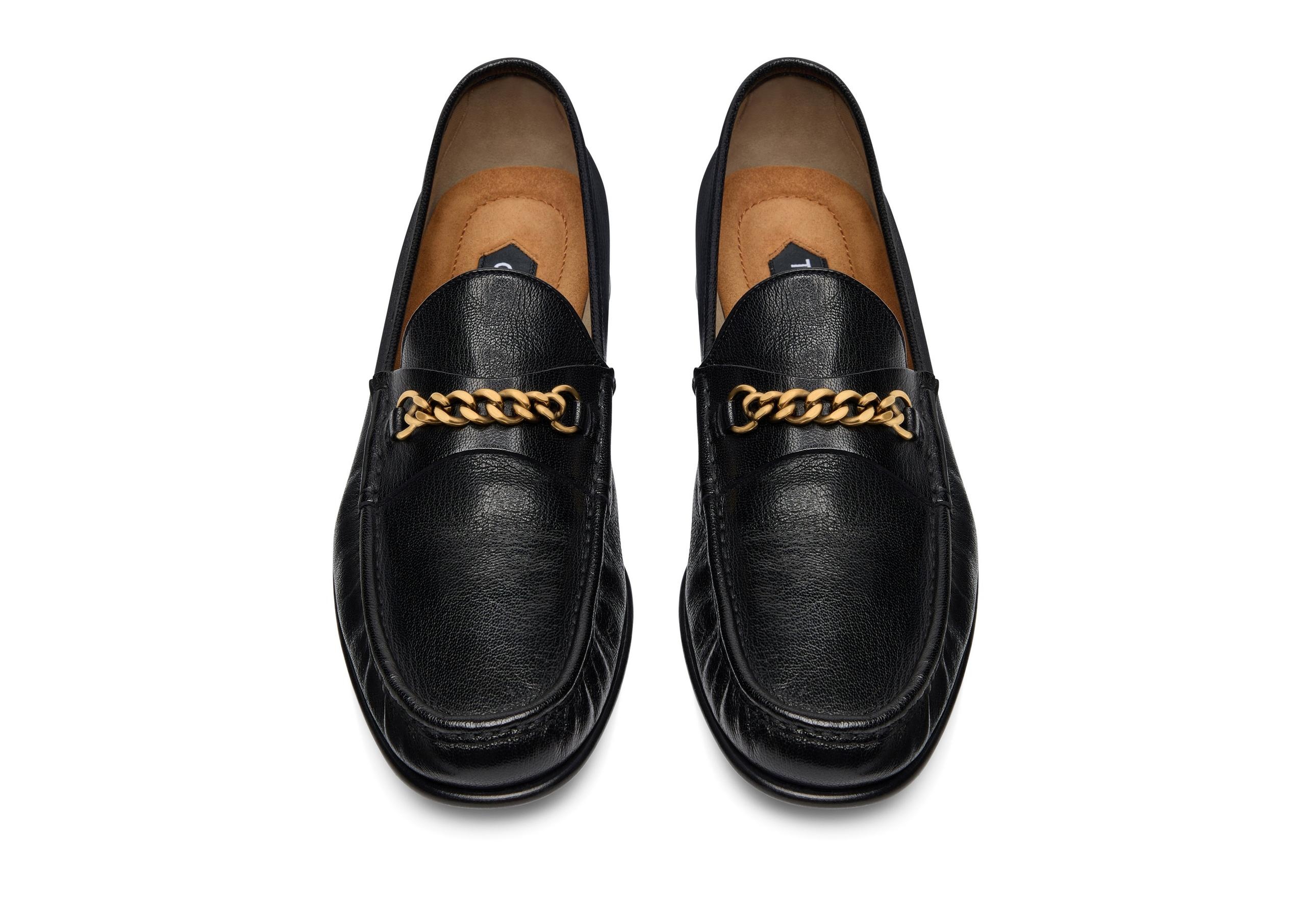 GRAIN LEATHER YORK CHAIN LOAFER - 2