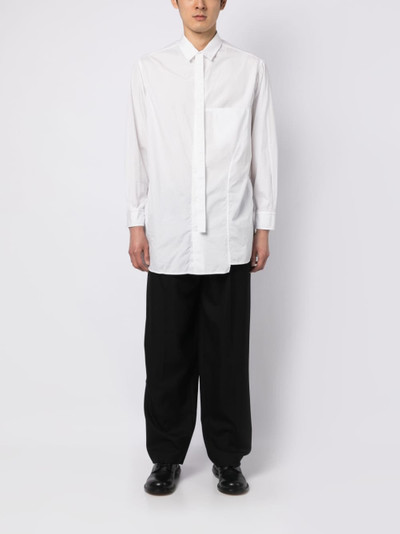 Yohji Yamamoto asymmetric cotton shirt outlook