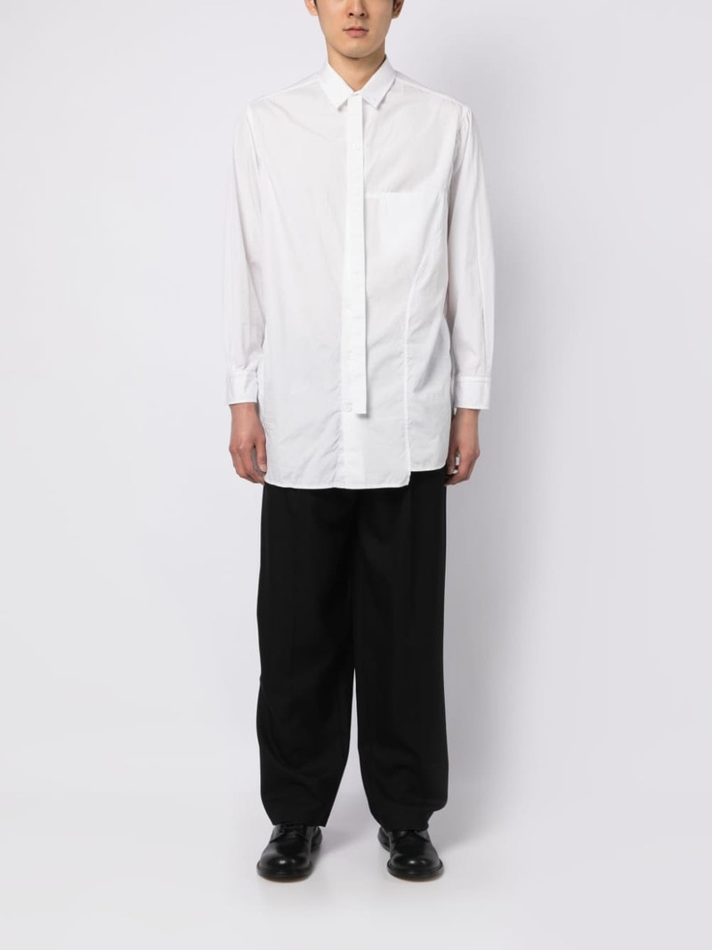 Yohji Yamamoto asymmetric cotton shirt outlook