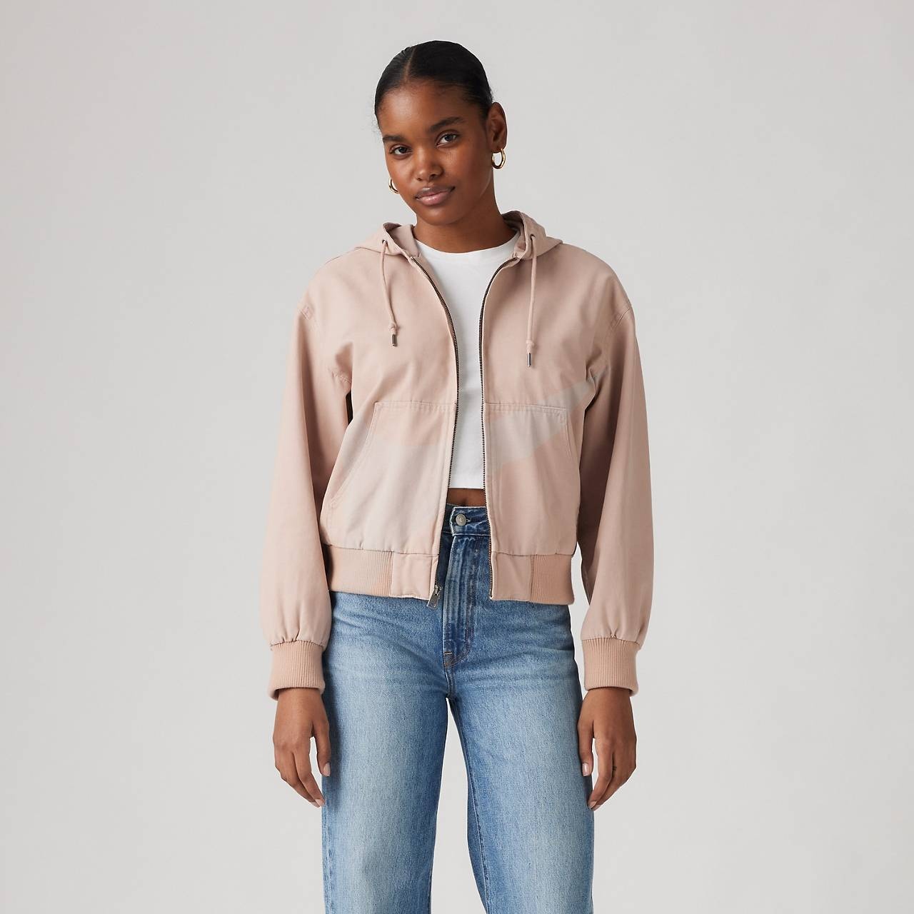 RELAXED HOODED BOMBER JACKET - 2