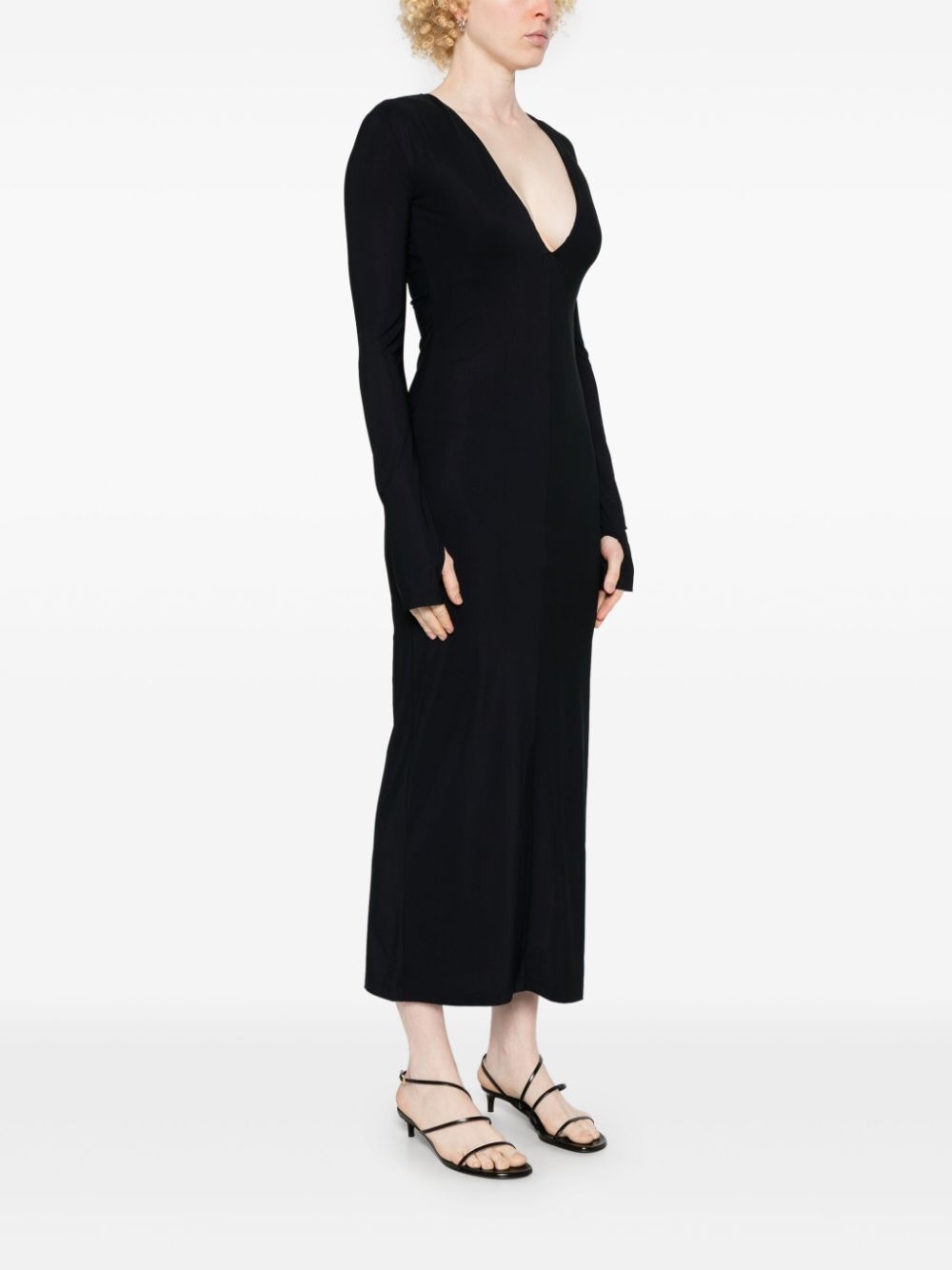 V-neck maxi dress - 3
