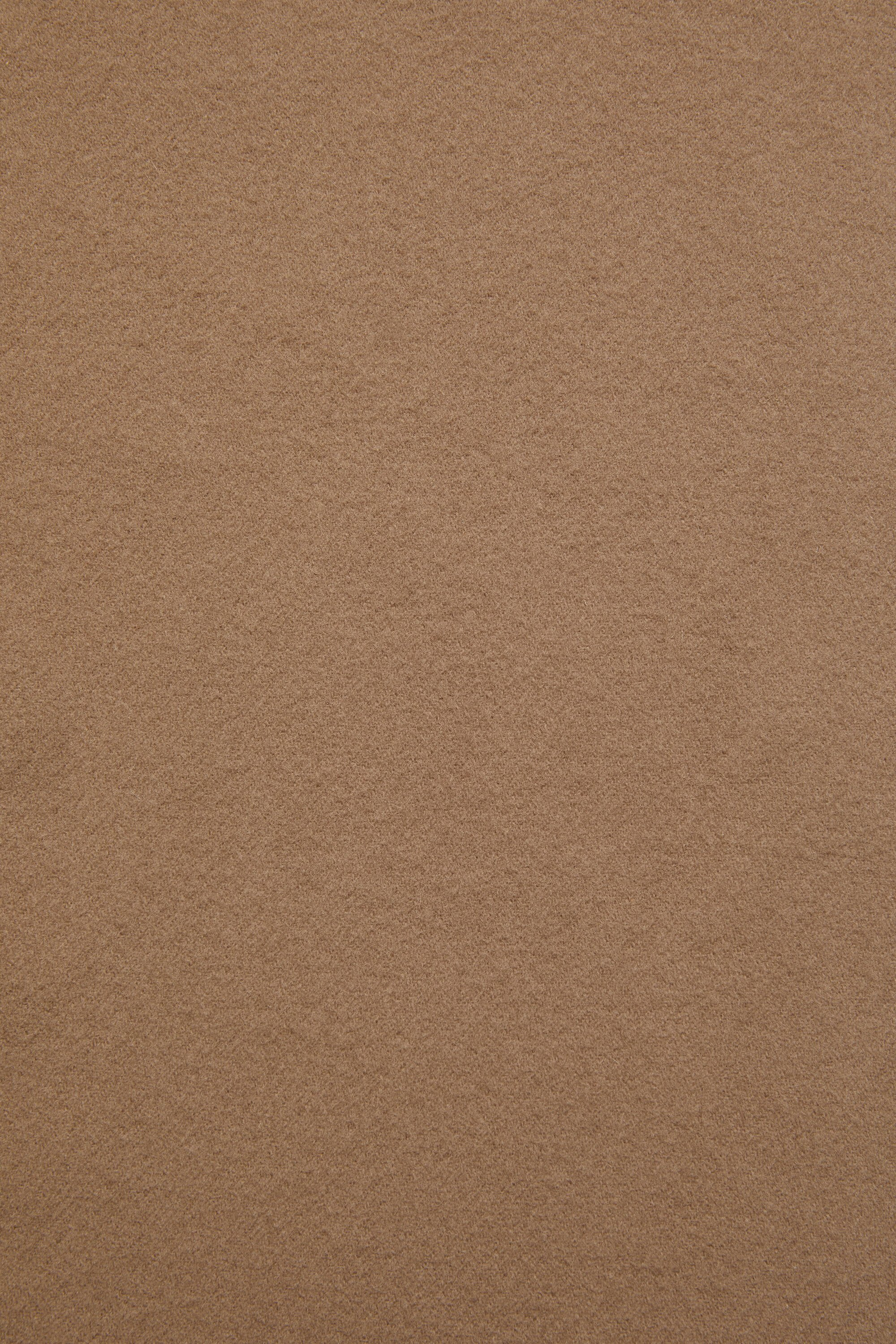 Fringe wool scarf – Narrow - Caramel brown - 5