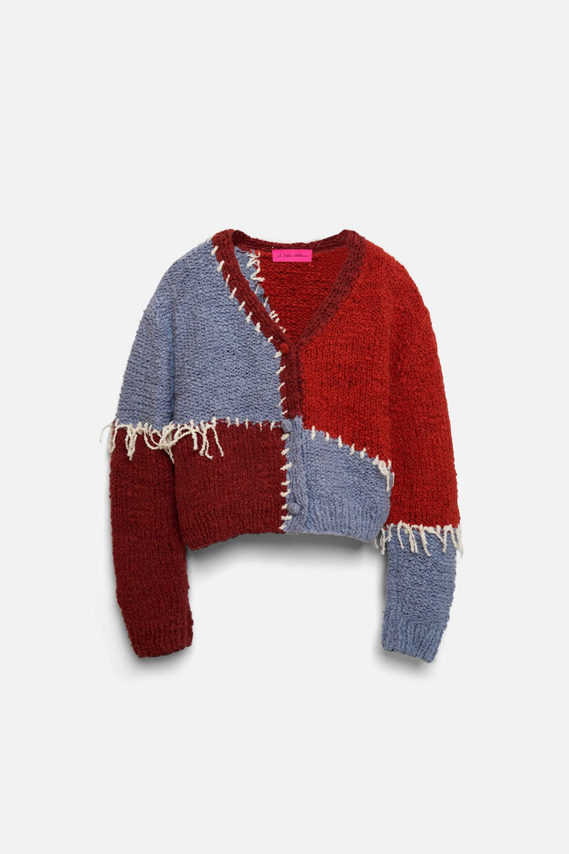 PATCHWORK BOUCLE CARDIGAN 1